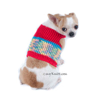 Red Turquoise Dog Harness Soft Cotton Choke Free Collar DH67