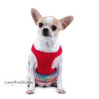 Red Turquoise Dog Harness Soft Cotton Choke Free Collar DH67