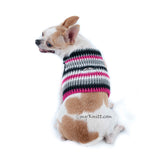 Black and Hot Pink Dog Harness Vest Soft Cotton Crochet DH68