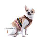 Rustic Brown Chihuahua Harness Choke Free Dog Collar DH69