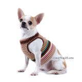 Rustic Brown Chihuahua Harness Choke Free Dog Collar DH69