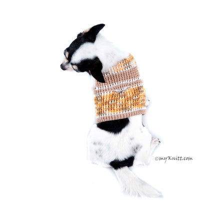 Rustic Dog Harness Earth Cotton Color Pet Collar DH71 by Myknitt (2)
