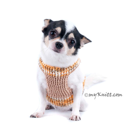 Rustic Dog Harness Earth Cotton Color Pet Collar DH71 by Myknitt (3)