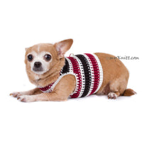 Black Maroon Dog Harness Vest Handmade Knit Choke Free Collar DH74 by Myknitt (3)