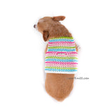 Rainbow Pink Turquoise Baby Color Hand Knitting Dog Harness Choke Free DH75 by Myknitt (3)