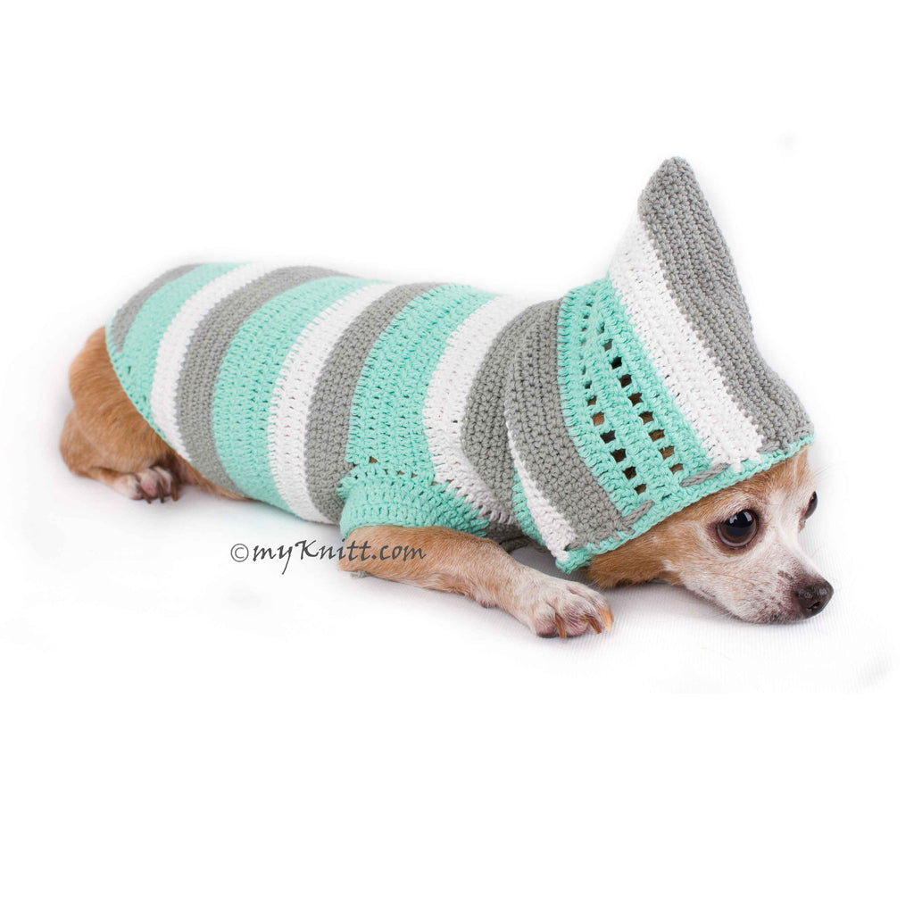 Warm Dog Hoodie Pastel Color Baby Handmade Knitted DK776