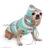 Warm Dog Hoodie Pastel Color Baby Handmade Knitted DK776 by Myknitt (4)