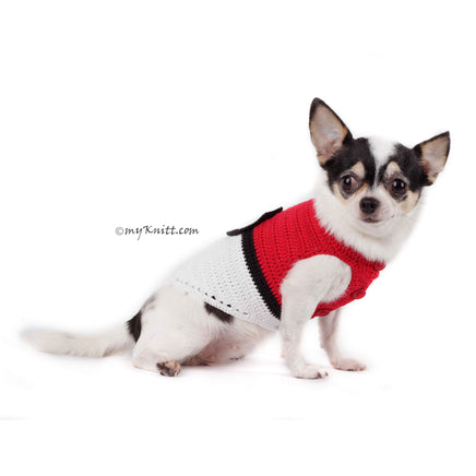 Pokemon Ball Dog Costume For Halloween Unique Handmade Crochet DK780 by Myknitt (3)