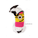 Pink Minion Dog Costume Cute Girl Despicable Me Pet Clothes for Halloween DK783 by Myknitt 