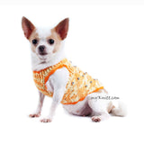 Luxury Dog Clothes with Crystals and Pearls Personalized Pet Harness DK914