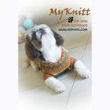 Casual Dog Clothes Boy Stripes Crocheted DK813 by Myknitt (2)