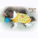 Warm Dog Sweater Green Handmade Knitting DK814 by Myknitt (2)
