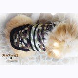 Army Dog Sweater Camo Military Handmade Knitting DK815 by Myknitt (1)