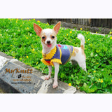 Argyle Dog Clothes Dachshund Yorkie Chihuahua Handmade Crochet DK822 by Myknitt