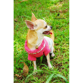 Pink Dog Clothes Casual Pet Clothing DK824 by Myknitt
