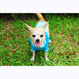 Blue Dog Suit Chihuahua Clothes Dahschund Yorkie Handmade crochet DK825 by Myknitt (1)