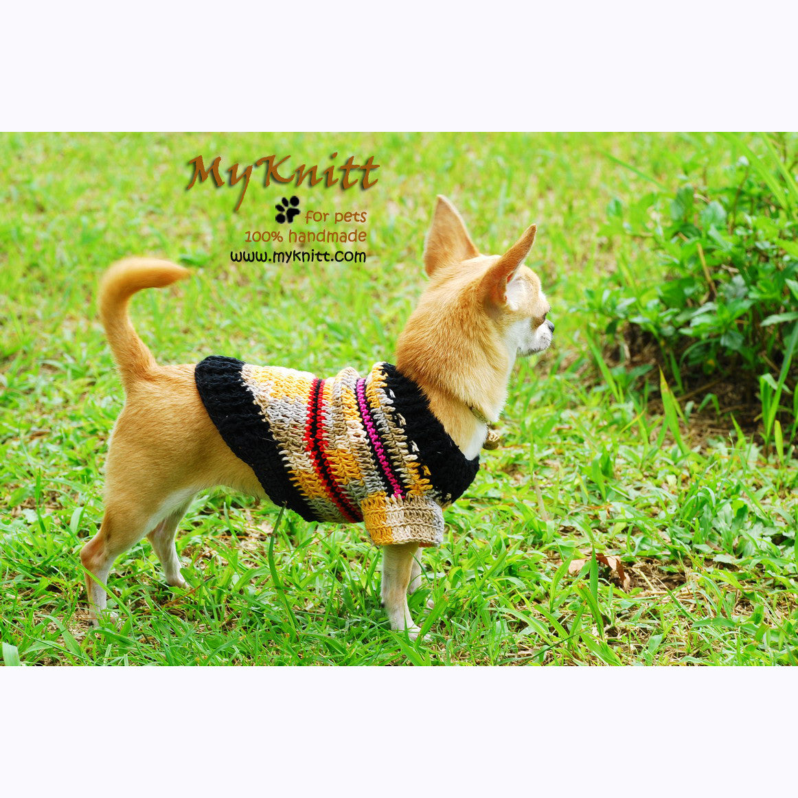 Rustic Dog Clothes Cream Lightweight Chihuahua Clothing DK826 by Myknitt
