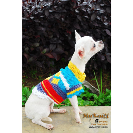 Cute Houndstooth Dog Clothes Colorful Chihuahua Clothing DK829 by Myknitt