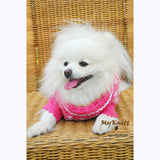 Pink Dog Clothes Lightweight Cotton Crocheted DK836 by Myknitt (2)