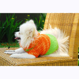 Orange and Mint Green Turtle Neck Dog Sweater Warm and Comfortable DK837 by Myknitt (1)