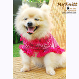 Bohemian Pink Dog Clothes Gypsy Style Diamond Crochet Pattern DK838 by Myknitt (2)