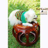 Rasta Bohemian Crochet Dog Sweater Big Dog Clothing DK844 by Myknitt (1)