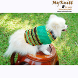 Rasta Bohemian Crochet Dog Sweater Big Dog Clothing DK844 by Myknitt (2)