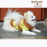 Knitted Dog Sweaters Lime Green Cotton Coats DK845 by Myknitt (2)