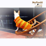 Orange Puppy Sweatshirts Puppy Coats Knitted Doggie Coats DK846 by Myknitt (2)