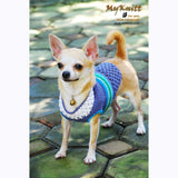 Blue Little Dog Sweaters Crochet Cute Dog Clothes DK849 by Myknitt