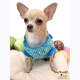 Winter Dog Coats Turquoise Blue Crochet Chihuahua Sweaters DK850 by Myknitt (3)