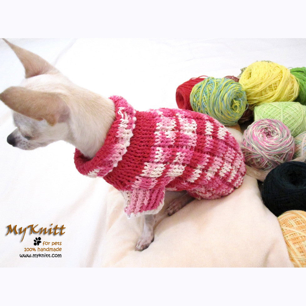 Pink Knitted Dog Sweater Japan Kimono Dog Clothes DK852