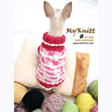 Pink Dog Sweater Chihuahua Clothes Cotton Crocheted Pet Clothing DK855 by Myknitt (1)