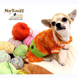 Orange Mint Green Chihuahua Sweater Cotton Puppy Clothes DK860 by Myknitt (2)