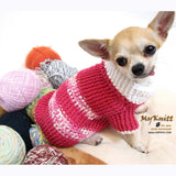 Pink Kimono Chihuahua Sweater DK863 by Myknitt (2) 