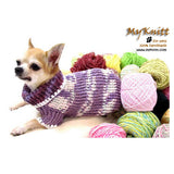 Purple Crocheted Chihuahua Sweater Soft and Warm Cotton Sweater DK864 by Myknitt (2)