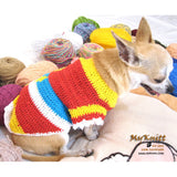 Colorful Diamond Unique Crocheted Dog Sweater DK869 by Myknitt (1)