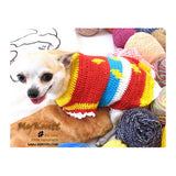 Colorful Diamond Unique Crocheted Dog Sweater DK869 by Myknitt (2)