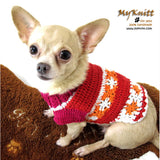 Girl Dog Clothes, Dog Flower Dress, Chihuahua Clothes DK871 by Myknitt