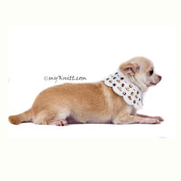 White Dog Necklace Accessories with Rhinestones DN16 by Myknitt (2)