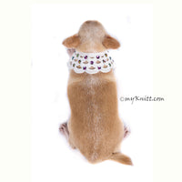 White Dog Necklace Accessories with Rhinestones DN16 by Myknitt (3)