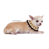 Boho Dog Necklace with Black Rhinestones Accessories DN17 by Myknitt (1)