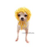 Blonde Dog wig, Blonde Cat Wig, Crochet Dog Hat