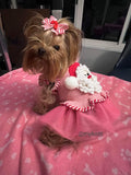 Santa Pink Dog Tutu, Christmas Pink Dog Tutu Crochet DF246 Myknitt