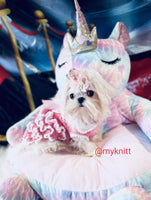 Pink Dog Dress with Lots of Frills Crochet Skirts DF111